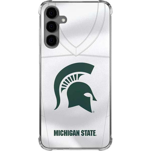 Michigan State University White Jersey Galaxy S24 Plus Clear Case